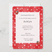 レディバグの誕生日 招待状 (正面)