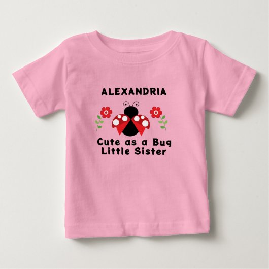 レディバグみたいに可愛い妹Tシャツ ベビーTシャツ (正面)