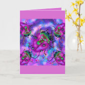 レディバグアート カード (黄色い花)