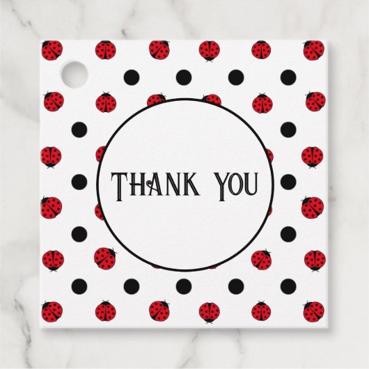 レディバグズのレトロ水玉模様 フェイバータグ (正面)