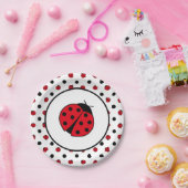 レディバグズ水玉模様紙プレート ペーパープレート (パーティー)