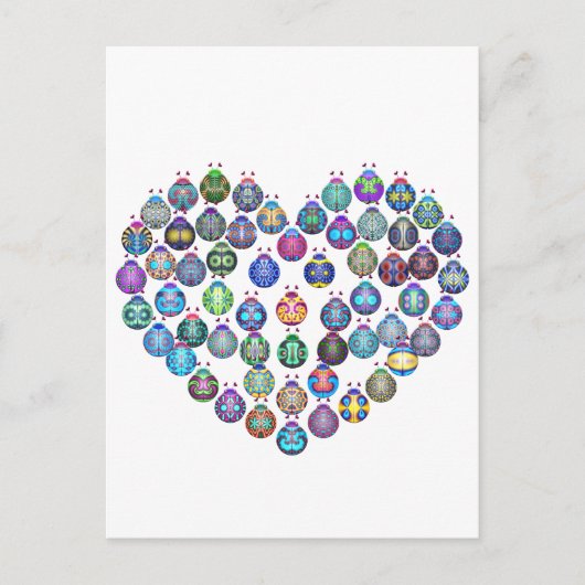 レディバグハート ポストカード (正面)