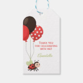 レディバグバルーン バースデー ギフトタグ (正面)