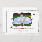 レディバグファースト誕生日 招待状 (正面/裏面)