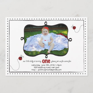 レディバグファースト誕生日 招待状