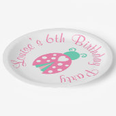 レディバグレディバード誕生日パーティー ペーパープレート (アングル)