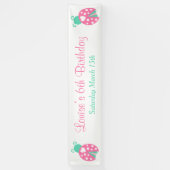 レディバグレディバード誕生日パーティー 横断幕 (縦)