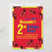 レディバグ動物キッドのバースデーパーティ招待状 招待状 (正面)