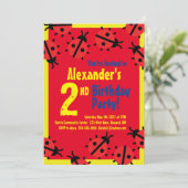 レディバグ動物キッドのバースデーパーティ招待状 招待状 (スタンド正面)