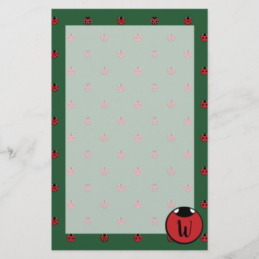 レディバグ水玉模様文房具 便箋 (正面)