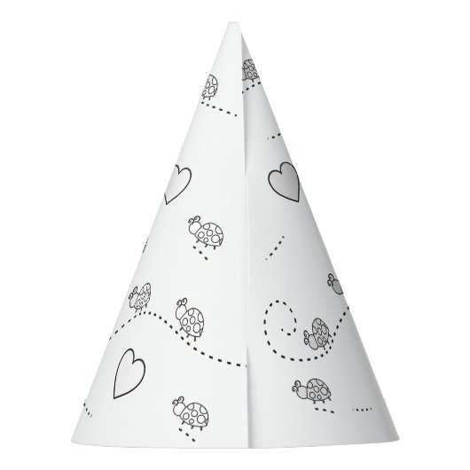 レディバグ誕生日パーティー – カラー自分のパーティー帽子 パーティーハット (裏面)