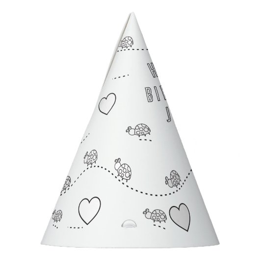 レディバグ誕生日パーティー – カラー自分のパーティー帽子 パーティーハット (左)