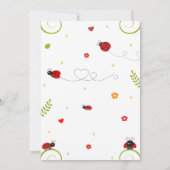 レディバグ2nd誕生日の招待ガールラブバグレディ 招待状 (裏面)