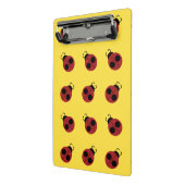 レディバグ60年代のレトロクールな赤黄色 ミニクリップボード (アングル2)