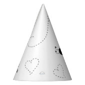 レディバグ 虫好き 黒いハート パーティーハット (左)