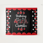 レディバグ 誕生日 女の子 カスタム デザイン タペストリー (正面(横))