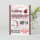 レディバグ 1歳の誕生日 招待状 (スタンド正面)