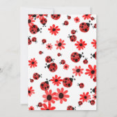 レディバグ 1歳 女の子 誕生日 招待状 (裏面)