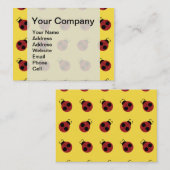 レディバグ 60年代 レトロ クール 赤 黄 名刺 (正面/裏面)