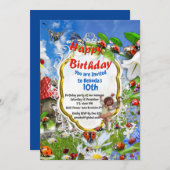 レディバードとチョウ 招待状 (正面/裏面)