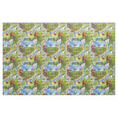 レディバード及び蝶の織物 ファブリック (ファットクウォーター)