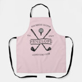 レディパーソナライズされたスゴルフクラブ名 エプロン (正面)