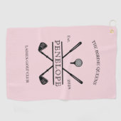 レディパーソナライズされたスゴルフクラブ名 ゴルフタオル (横)