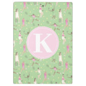 レディパーソナライズされたテニス選手 クリップボード (裏面)