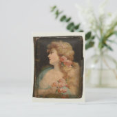 レディビクトリアンオイル塗装ポートレートオンアルバム ポストカード (スタンド正面)