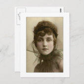 レディビクトリアンネット高襟 ポストカード (正面/裏面)