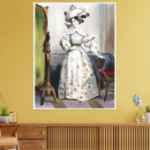 レディビクトリアンフローラスカートエレガント- ヴィンテージA キャンバスプリント (インサイチュ (リビング))