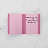 レディビクトリアンブラックシルエットファンシーハット誕生日 カード (内部)