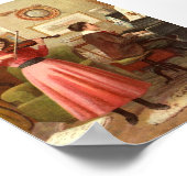 レディビクトリアンマンバ遊イオリンピアノアートプリント ポスター (角)