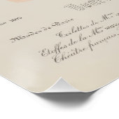 レディビクトリアンレッドドレスフランスのファッションヴィンテージアド ポスター (コーナー)