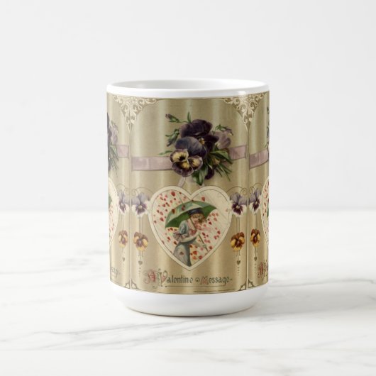 レディビクトリアンヴィンテージバレンタインデー モーフィングマグカップ (中央)