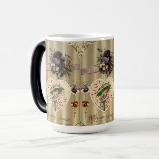 レディビクトリアンヴィンテージバレンタインデー モーフィングマグカップ (正面左)