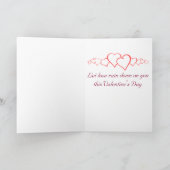 レディビクトリアンヴィンテージバレンタイン用グリーティングカード シーズンカード (内部)