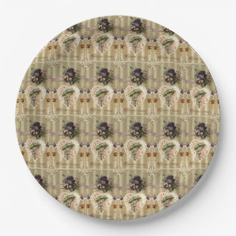 レディビクトリアンヴィンテージバレンタイン紙プレート ペーパープレート