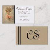 レディビクトリアンーとバラ呼び出し/ 名刺 (正面/裏面)