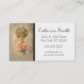 レディビクトリアンーとバラ呼び出し/ 名刺 (正面)