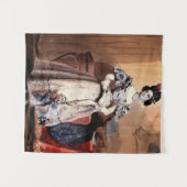 レディビクトリアンーとフローラ装飾 – Elegan タペストリー (正面(横))