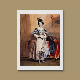 レディビクトリアンーとフローラ装飾 – Elegan ポスター