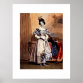 レディビクトリアンーとフローラ装飾 – Elegan ポスター (正面)