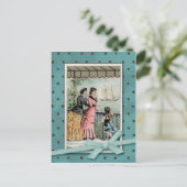 レディビクトリアンース&ガールヴィンテージ再生 ポストカード (スタンド正面)