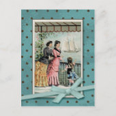 レディビクトリアンース&ガールヴィンテージ再生 ポストカード (正面)