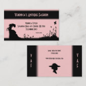 レディビクトリアンーピンク名刺 名刺 (正面/裏面)