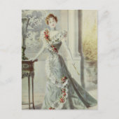 レディビクトリアンー – ヴィンテージフランスのファッション – グレードレス ポストカード (正面)