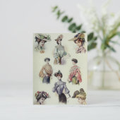 レディビクトリアンー – ヴィンテージフランスのファッション – ブラウス ポストカード (スタンド正面)