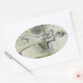 レディビクトリアンー – ヴィンテージフランスのファッション – ラベンダー 楕円形シール (封筒)