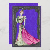 レディビクトリアン結婚式招待状 招待状 (正面/裏面)